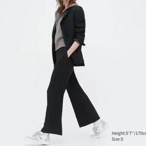Uniqlo Black Drape Flared High Waisted Pants